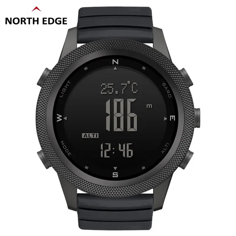 NORTH EDGE APACHE-46 Men's Outdoor Digital Watch — Altimeter, Barometer & Compass