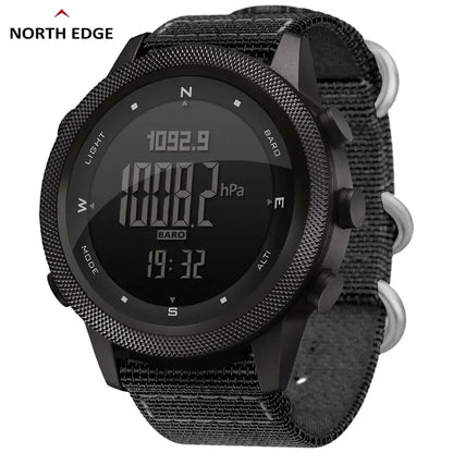 NORTH EDGE APACHE-46 Men's Outdoor Digital Watch — Altimeter, Barometer & Compass