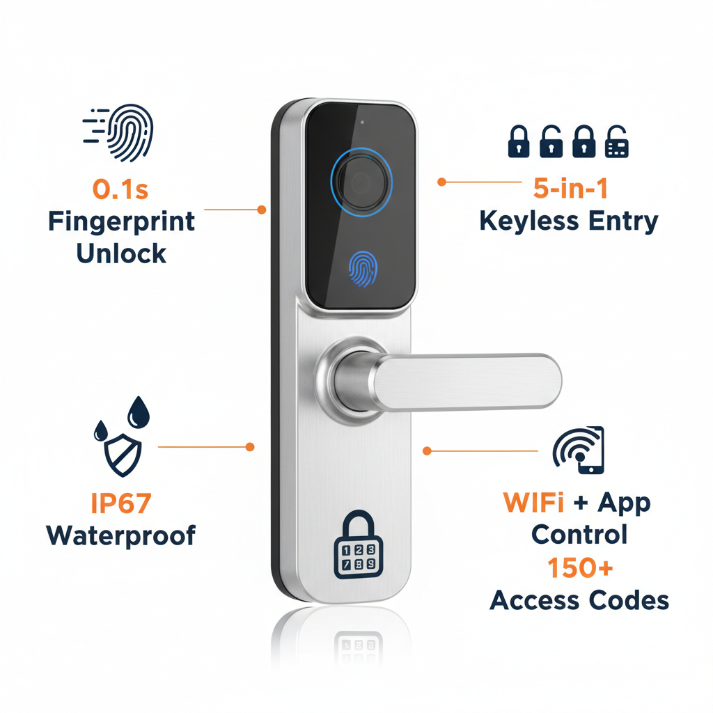 Smart Fingerprint Door Lock — Features Overview