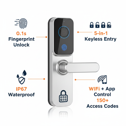 Smart Fingerprint Door Lock — Features Overview